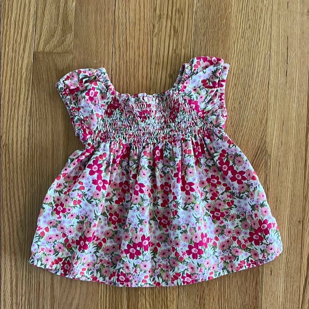 GAP Baby Floral shirt in Pink and Green